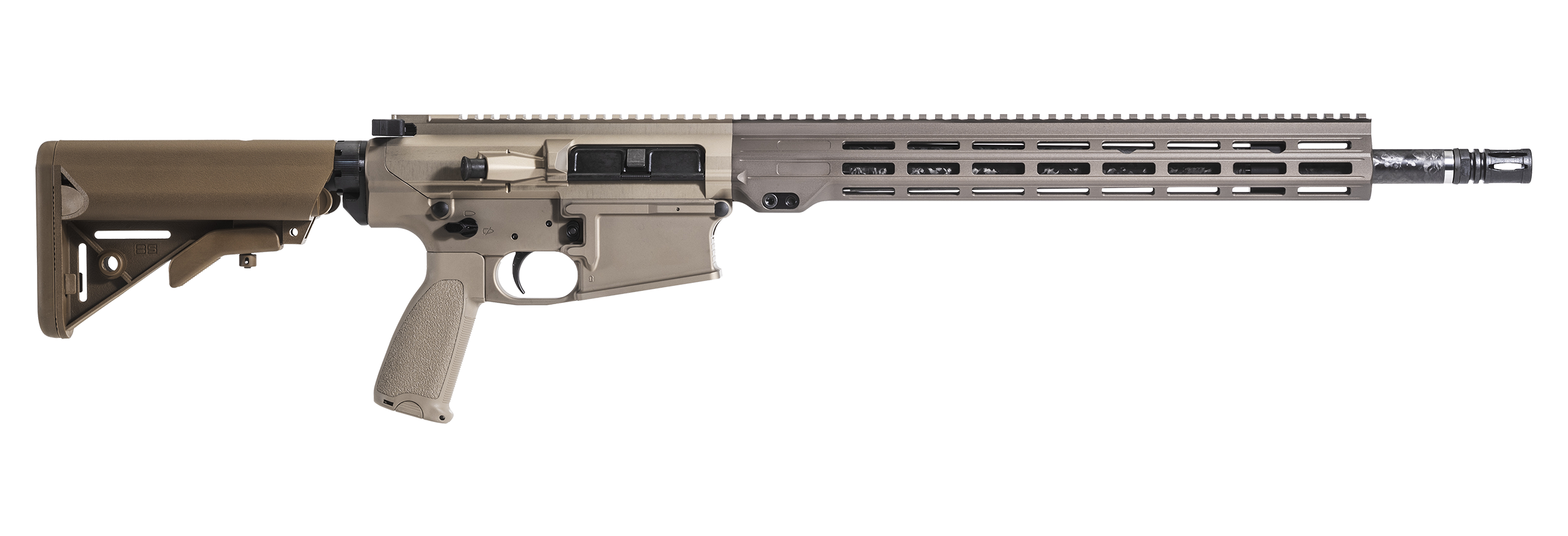 Maxim Defense MD:11 18in Carbon Fiber Barrel in Arid. Right facing.