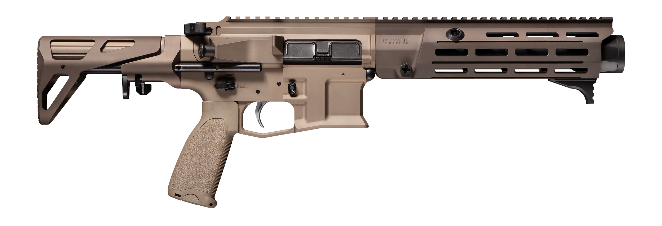 Maxim Defense MDX:508 CQB SBR in Arid. Right facing.