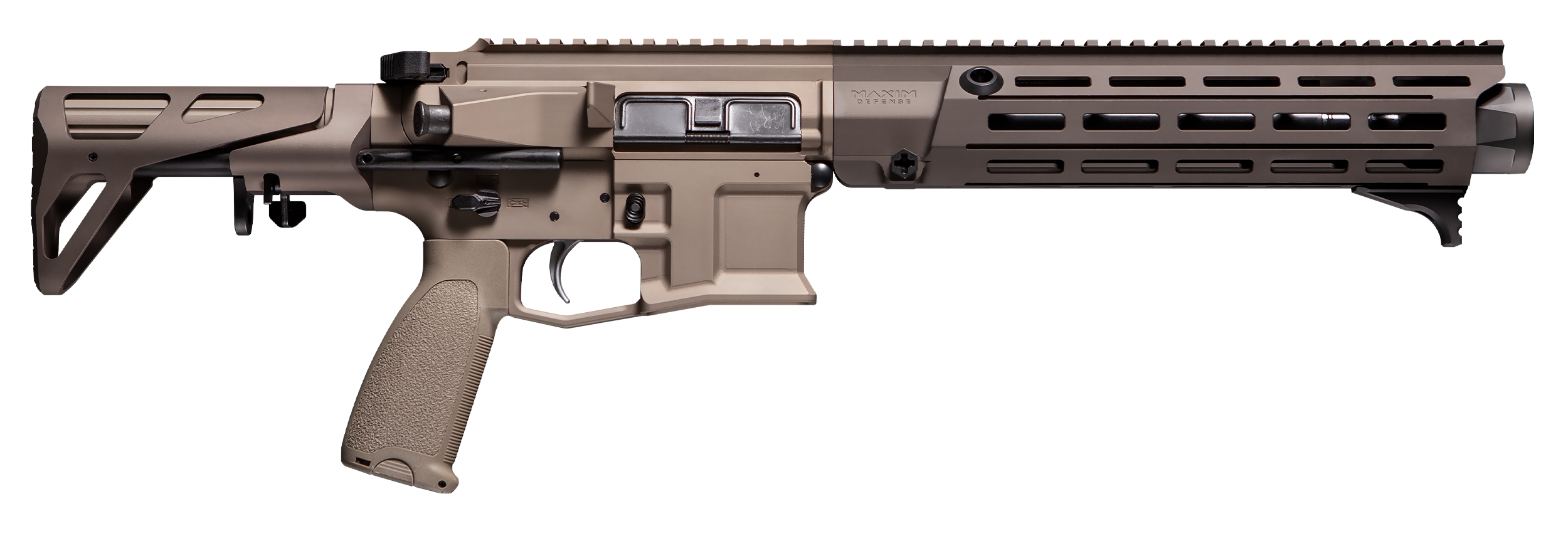 Maxim Defense MDX:510 CQB SBR in Arid. Right facing