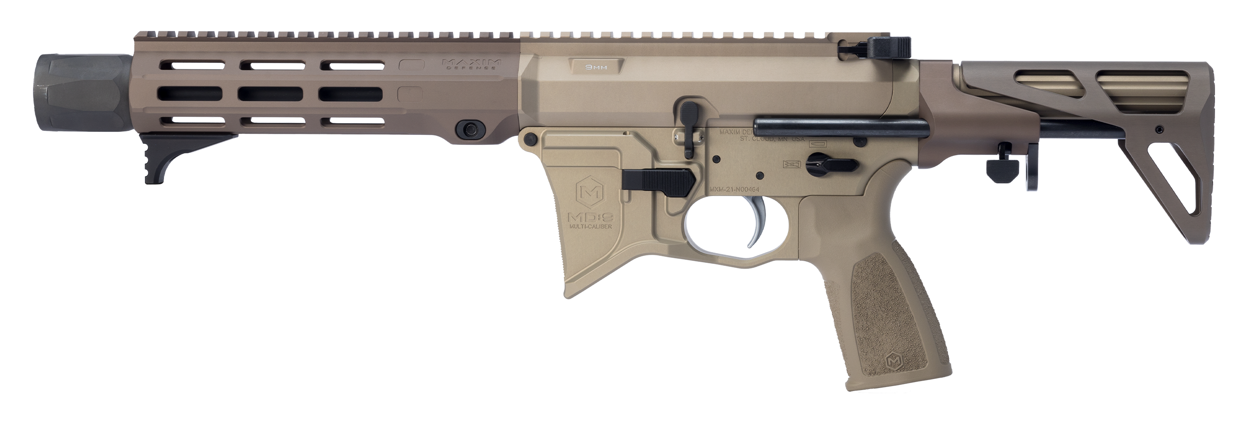 Maxim MD:9-CQB 908 SBR Firearm in the color Arid