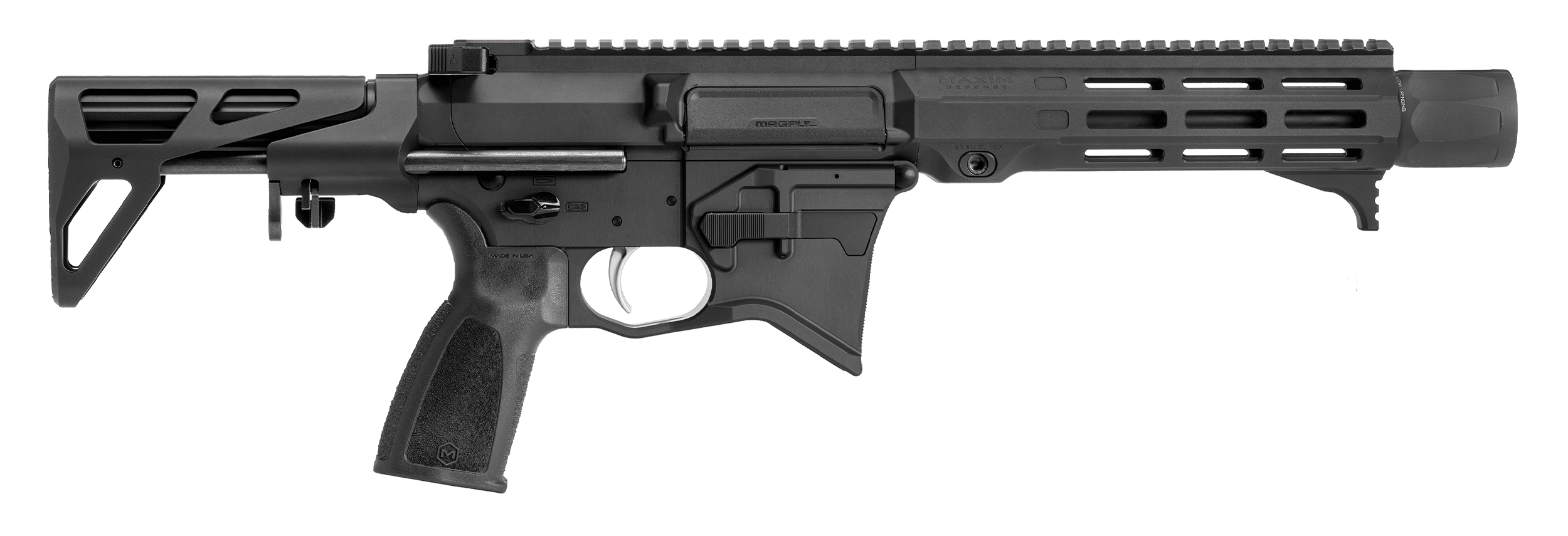 Maxim MD:9-CQB 908 SBR Firearm in the color Black
