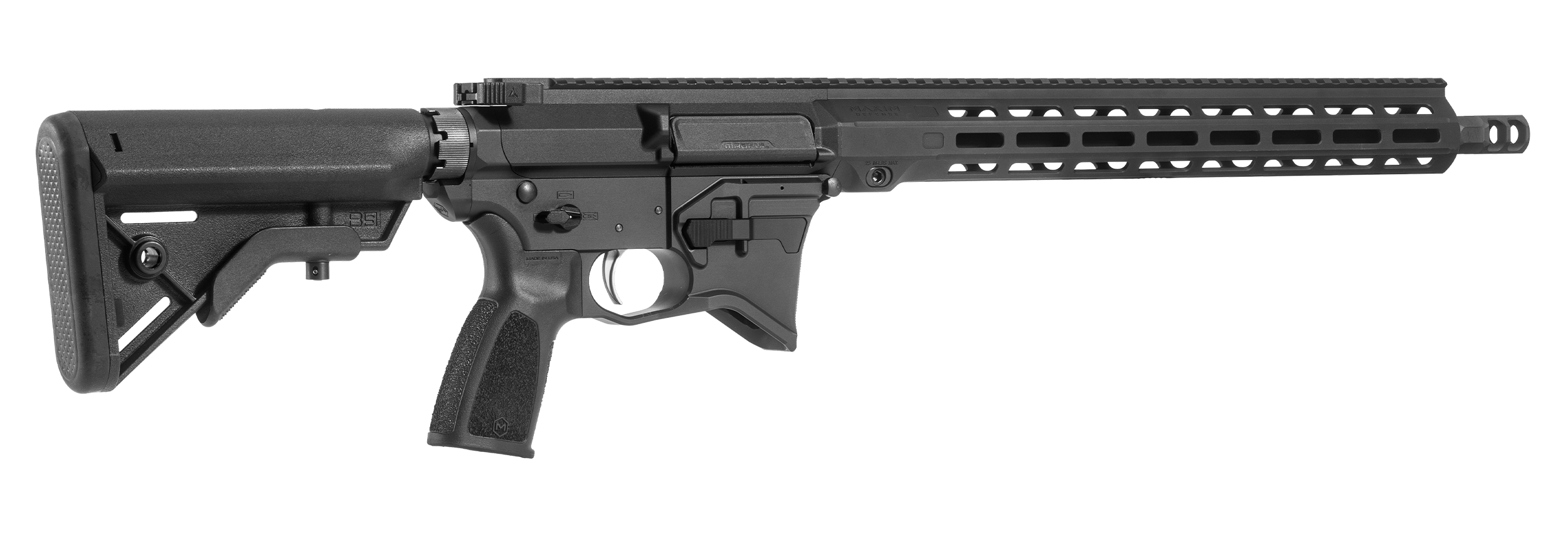 Maxim MD:9 Carbine in Black. Back right facing.