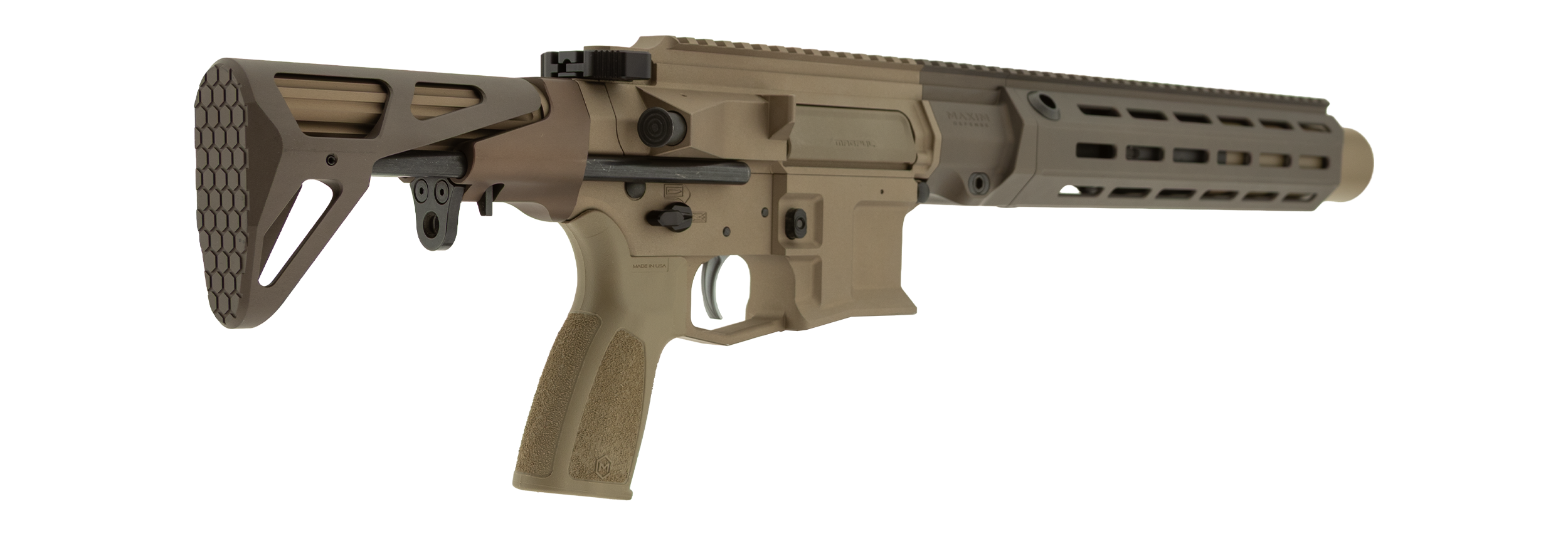 Maxim Defense SDX RFLX CQB SRB in Arid. Back right facing.